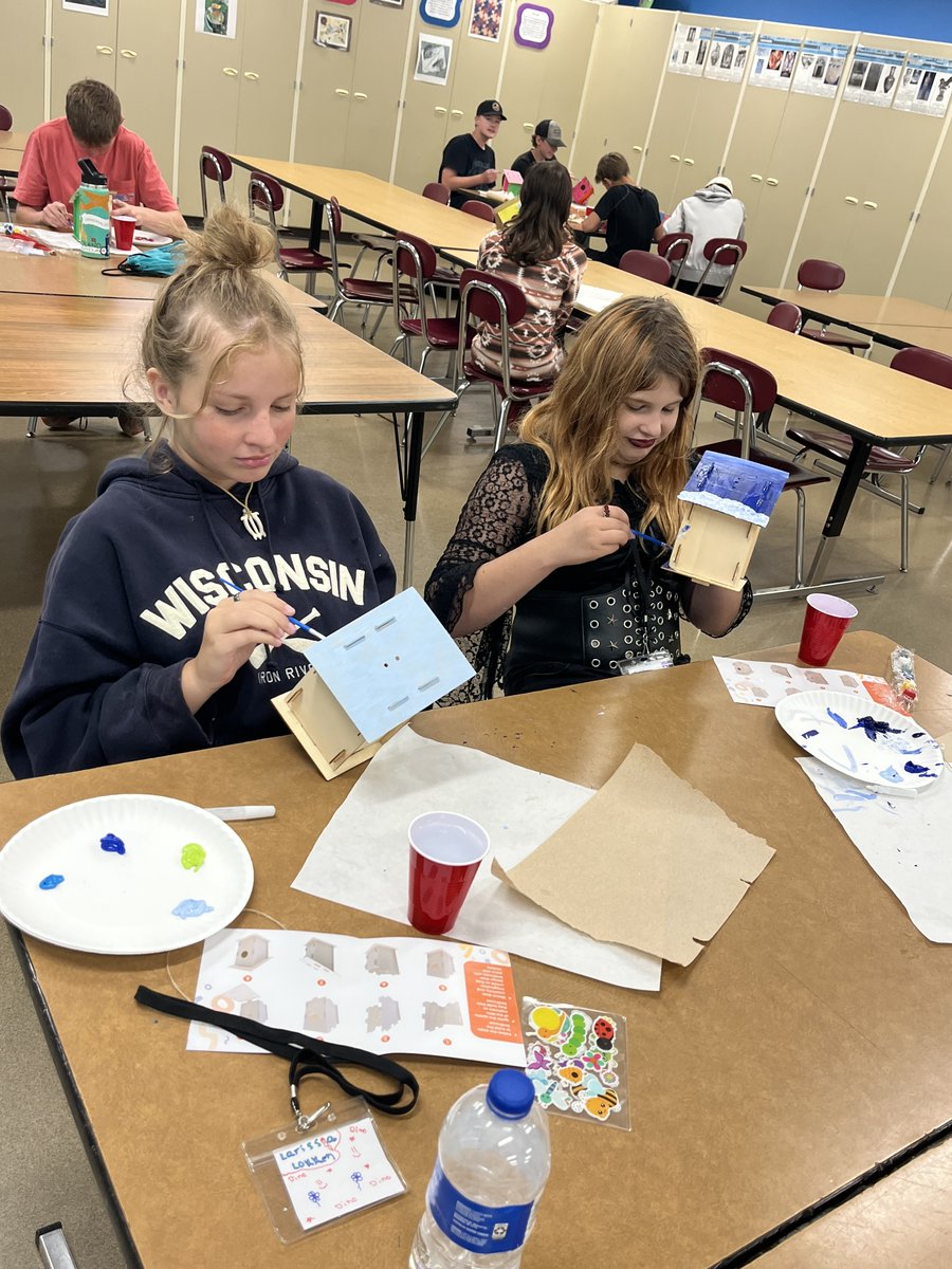 The SAIL program at the middle school is off to a great start! Today, students built bird houses. #dlpschools #SummerSAIL #SailsUp