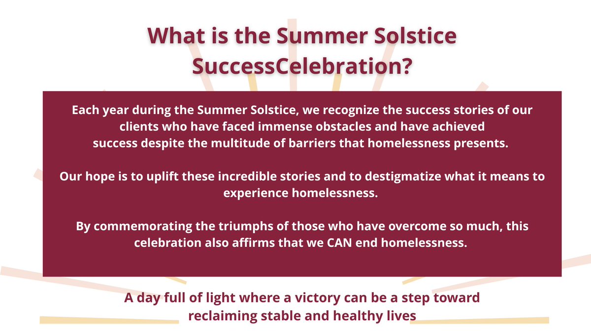 CFHNYC's tweet image. The Summer Solstice reminds us that even the longest journey can have periods of light.
At CFH, we celebrate by uplifting stories of New Yorkers overcoming the obstacles of homelessness and achieving success in housing, health care, employment and more.
