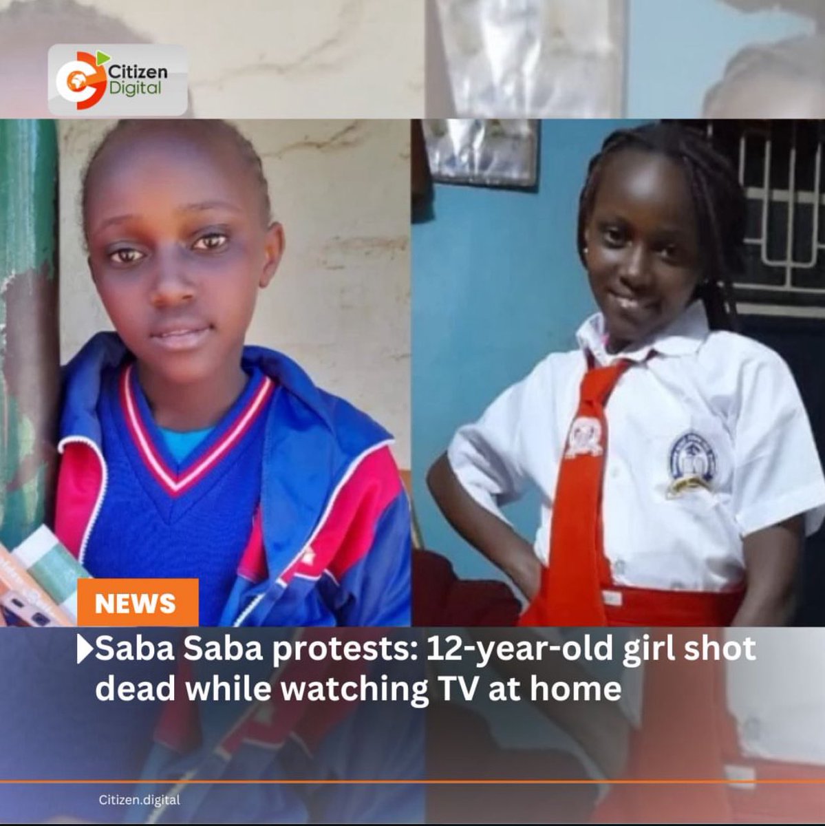 She was 12.A light in someone’s home and  all she was doing was watching TV. Sadly in Kenya today, that’s all it takes to be killed.
Her name now joins  painfully growing list list, a growing archive of innocent lives erased by bullets fired in the name of “order.” However there