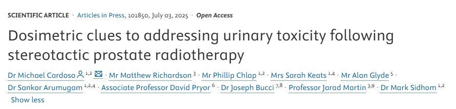 Advances_ASTRO's tweet image. ❗️OUT NOW - Dosi predictors of toxicity on PROMETHEUS study ❗️
In ♂️ w/ HR Pca receiving ☢️(46/23 + 19-20/2 SBRT boost), G2+ GU tox assoc w/
🔘 Prior TURP
🔘 Prostatic urethra length
🔘 Urethra PRV volume
🔘 Bladder D10cc and D15cc
#pcsm #radonc - tinyurl.com/3efsntx5