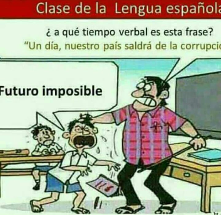 El profesor-vicepresidente de su padre Nguema Obiang Mangué, dando clase de lengua en su centro para fomentar la corrupción en su herencia Guinea Ecuatorial.