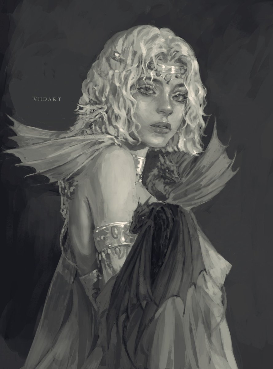 vhdart_'s tweet image. -Daenerys Targaryen and her baby dragons | wip
#digitalart #art #DaenerysTargaryen #portrait #asoiaf