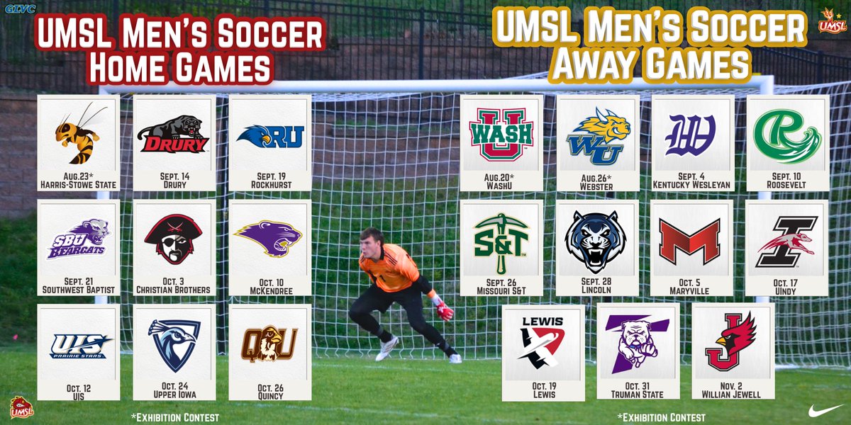 UMSLMSOC's tweet image. Our fall 2025 season schedule! 

#raisethebar
