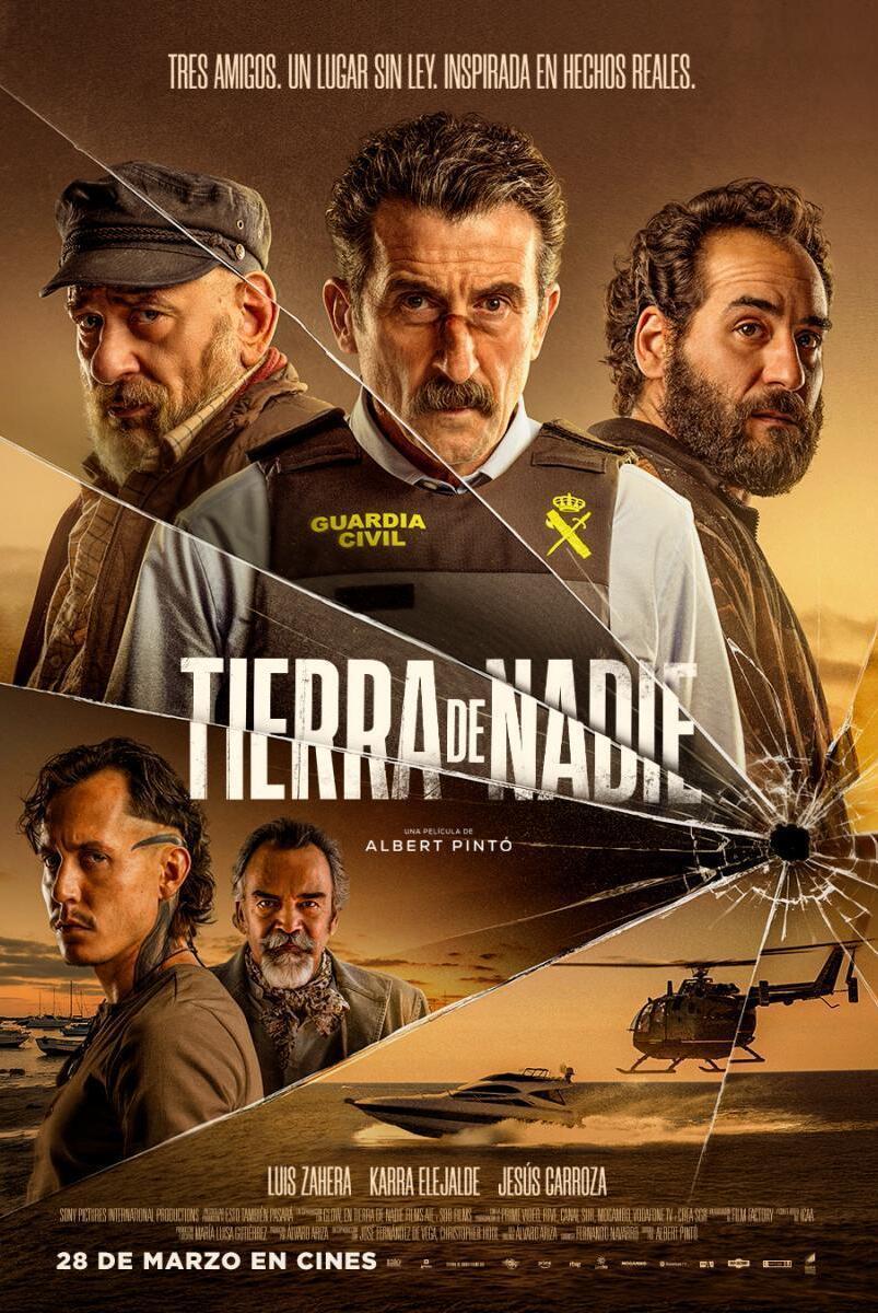 El otro día vi "Tierra de nadie", protagonizada por Luís Zahera y Karra Elejalde,y me gustó bastante, porque, a pesar de ciertos repuntes sentimentaloides y ser un thriller de "narcos" convencional, consigue extender un manto oscuro de melancolía sobre sus personajes interesante