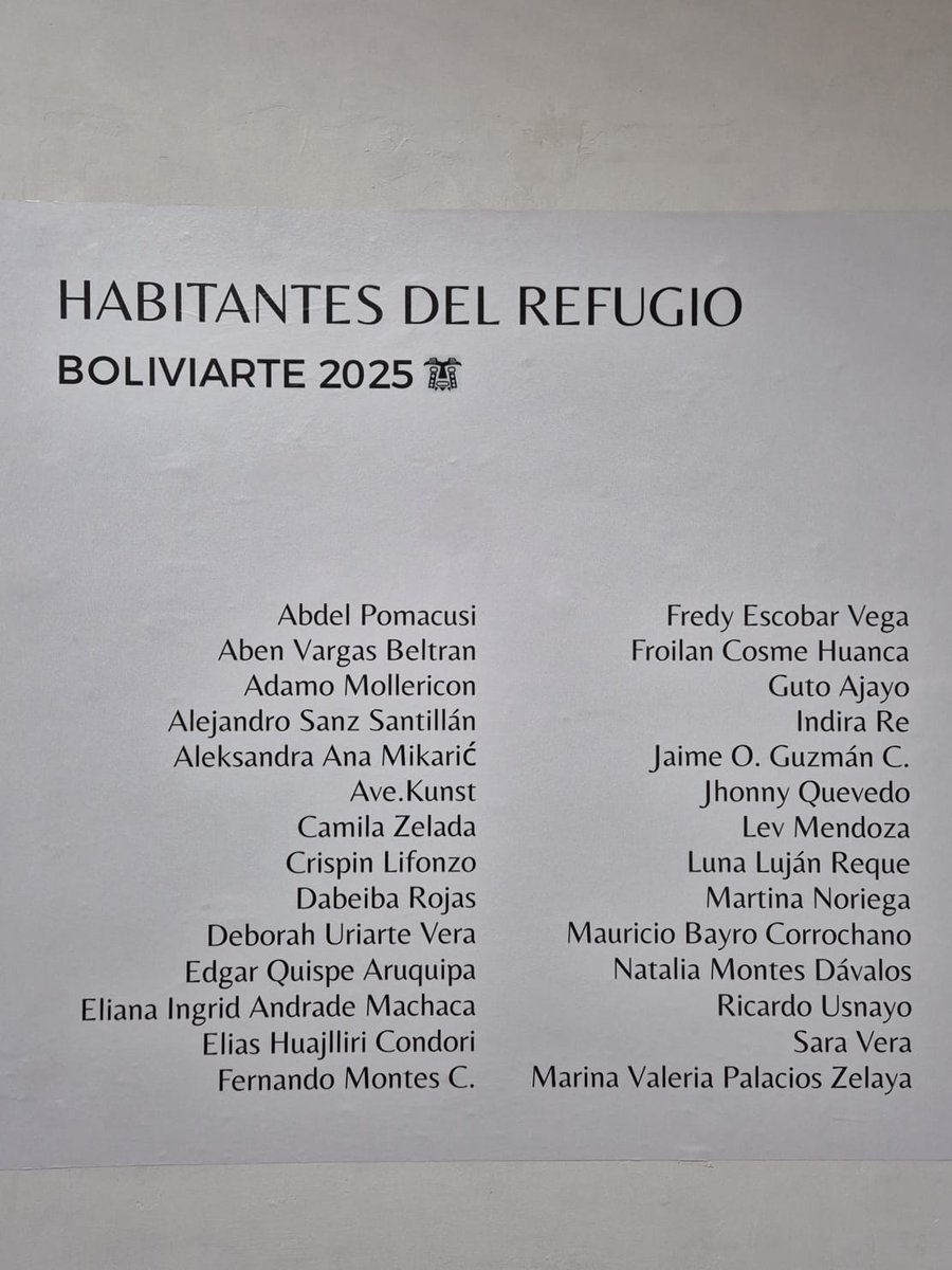 AnaMikaric's tweet image. Sa zadovoljstvom objavljujem da učestvujem na izložbi "Habitantes del Refugio – Boliviarte 2025" u Peruu koja je od 8–21. jula, uz bolivijske umetnike, povodom 200 godina nezavisnosti Bolivije. Tema: dom i utočište u globalizovanom svetu. #Boliviarte2025 #Perú #Bolivia