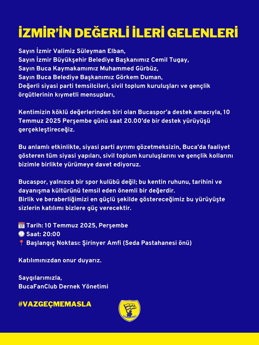 #BucaFanClub #VazgeçmemAsla