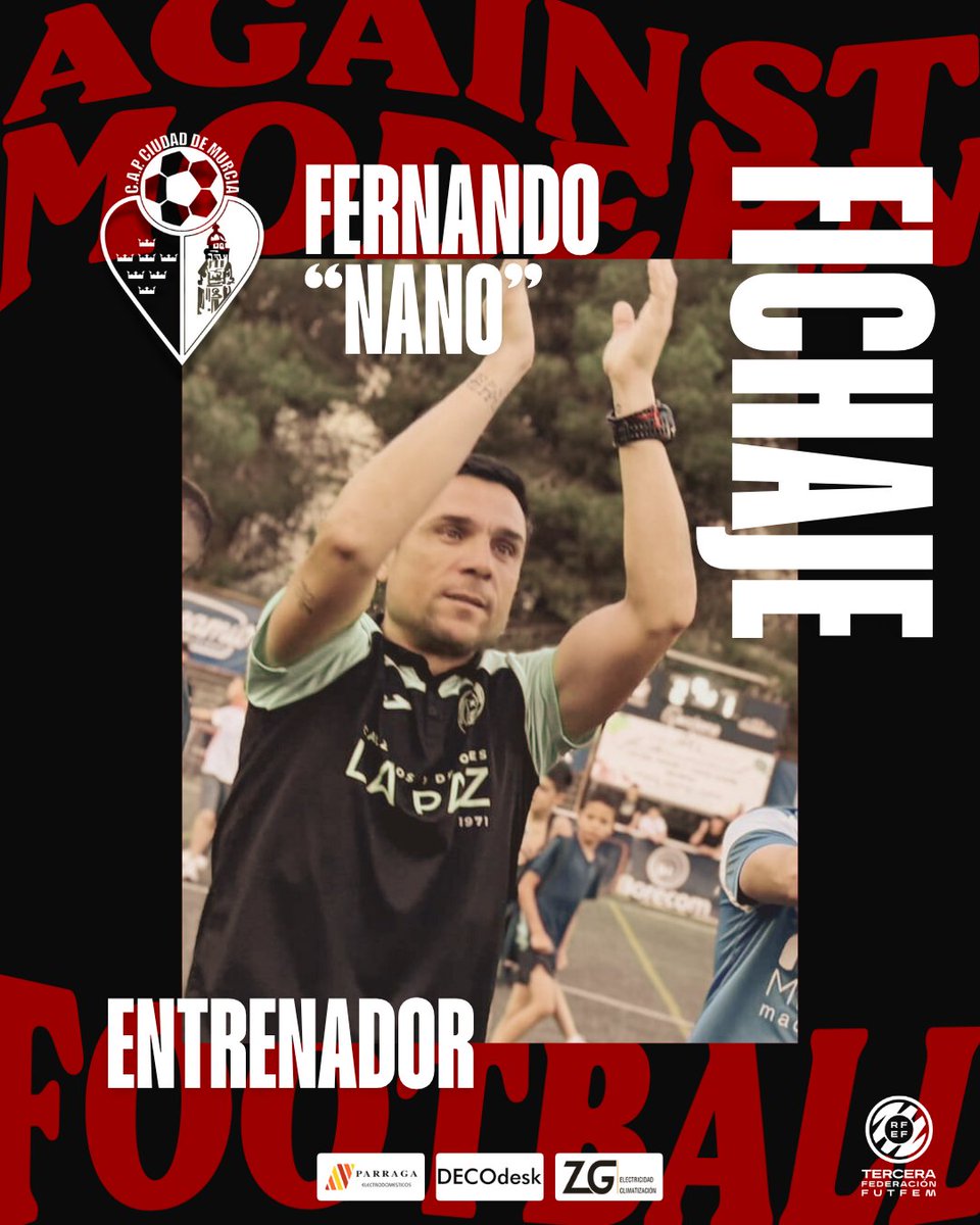 CAP Ciudad de Murcia (@ciudaddemurcia) on Twitter photo ๐ซ ๐๐๐๐๐๐๐ ๐๐๐ฅ๐ก๐๐ก๐๐ข
๐๐ผ Fernando "Nano" es nuevo entrenador del CAP Ciudad de Murcia. Procedente del Archena FC, el experimentado mister llega para dirigir a las rojinegras en 3RFEF.
๐ค๐ป ยกBienvenido, Nano!
#SinTiNoHayCiudad
#Ciudad2526 โค๏ธ๐ค ๐ซ ๐๐๐๐๐๐๐ ๐๐๐ฅ๐ก๐๐ก๐๐ข
๐๐ผ Fernando "Nano" es nuevo entrenador del CAP Ciudad de Murcia. Procedente del Archena FC, el experimentado mister llega para dirigir a las rojinegras en 3RFEF.
๐ค๐ป ยกBienvenido, Nano!
#SinTiNoHayCiudad
#Ciudad2526 โค๏ธ๐ค