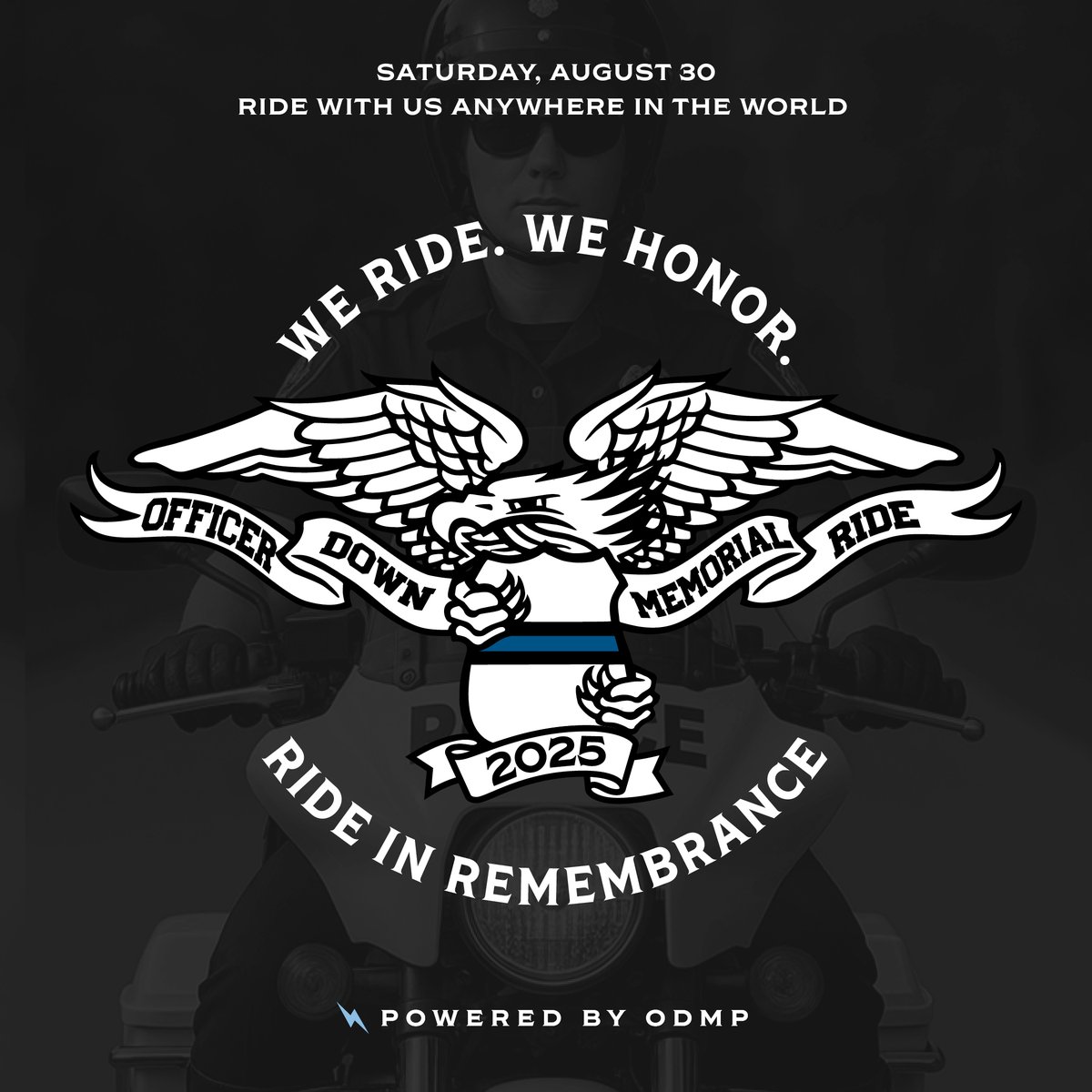 ODMP's tweet image. 🚨 Registration is Now Open for the 2025 Officer Down Memorial Ride
Join us virtually on Saturday, August 30, 2025, for a nationwide ride to honor the 27,000+ law enforcement officers who have made the ultimate sacrifice in the line of duty.
Participants are encouraged to ride…
