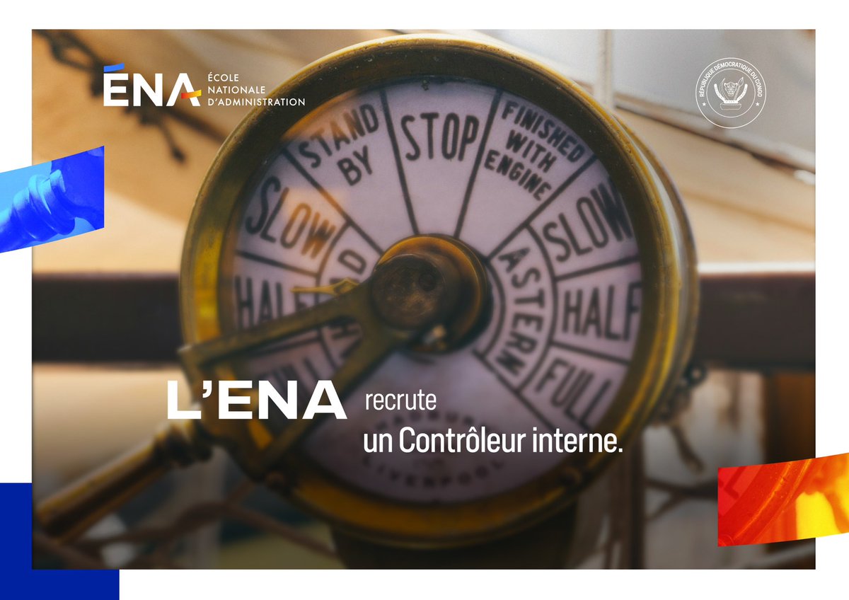 EnaRDC_Officiel's tweet image. #Emploi | L’@EnaRDC_Officiel recrute un Contrôleur interne.

👉🏽 Profil et exigences du poste : ena.cd/espace-presse/…

👉🏽 Formulaire de candidature : ena.cd/candidature/