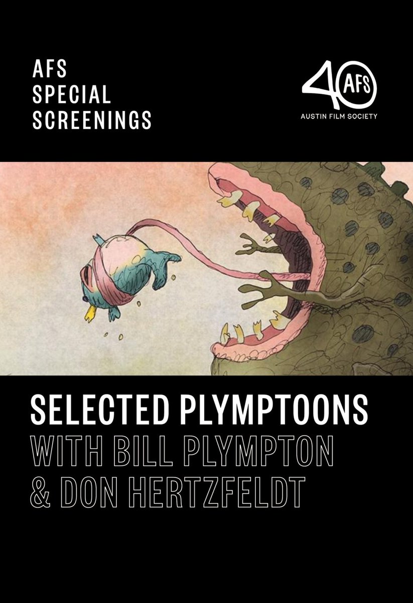 donhertzfeldt's tweet image. AUSTIN: i'm interviewing my old friend bill plympton after a screening of his classic animated short films, this sunday at AFS⭐️ austinfilm.org/screening/sele…