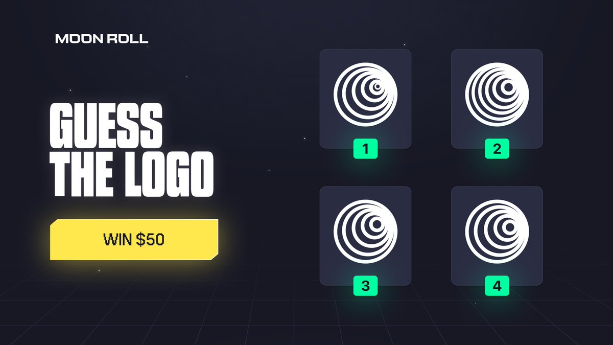 Moon Roll (@moonroll) on Twitter photo GUESS THE RIGHT LOGO 🔍
Reply with your answer 
$50 to win 💸 GUESS THE RIGHT LOGO 🔍
Reply with your answer 
$50 to win 💸