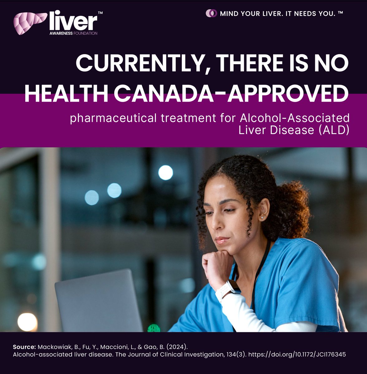 LiverAwareness's tweet image. Did you know?
There’s no Health Canada–approved drug for
Alcohol-Associated Liver Disease (ALD).
Right now, the only proven approach is early action, lifestyle changes, and supportive care.
Mind Your Liver. It Needs You.™
#mindyourliver #liverhealth #ALD #prevention