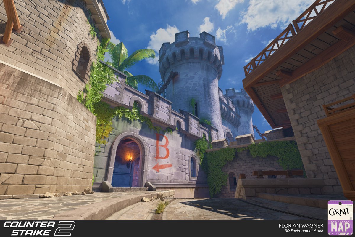 flowlee_art's tweet image. Happy #PortfolioDay 🧡 I'm a 3D Environment Artist from Germany, right now you can play our new map Grail in Counter-Strike 2 🫰