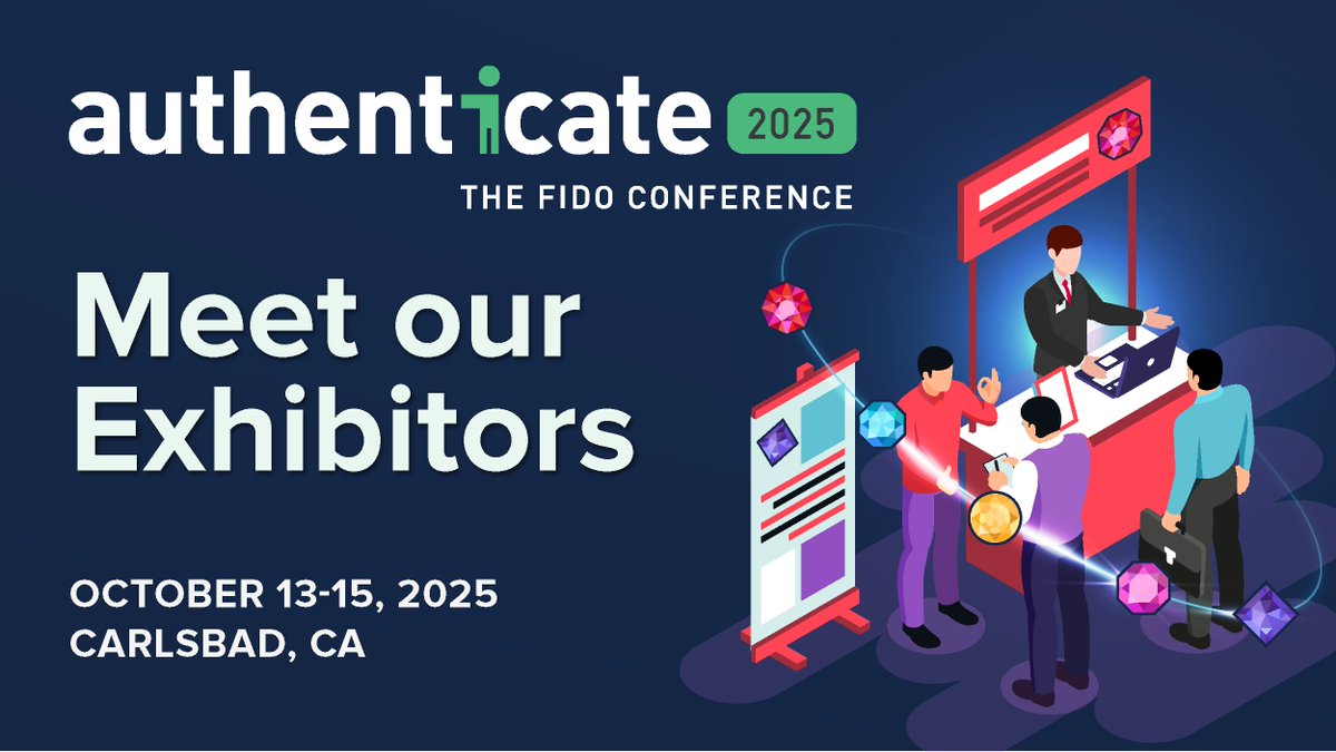 FIDOAlliance's tweet image. 🔑 Want to achieve usable security across the account lifecycle? Our #Authenticate2025 exhibitors can help!

👀 See who&apos;s exhibiting! Meet our exhibitors: authenticatecon.com/event/authenti…

🐦 Register by Sept. 5 and receive our early bird pricing! Register now: authenticatecon.com/event/authenti…