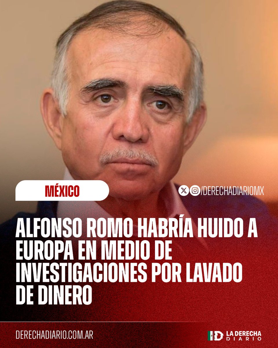 🇲🇽🇺🇸 | El miedo no anda en burro: El ex jefe del despacho de AMLO, Alfonso Romo, habría huido a Europa con toda su familia en medio de las acusaciones de que su empresa lava dinero para grupos narco-terroristas, según informó el conductor Darío Celis.