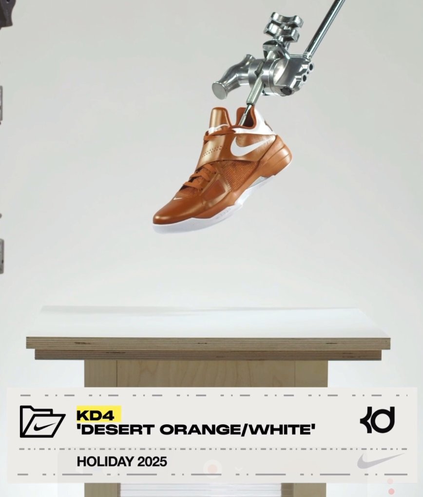 SOLELINKS's tweet photo. Nike KD 4 'Desert Orange/White' https://t.co/sQY84LdDxb