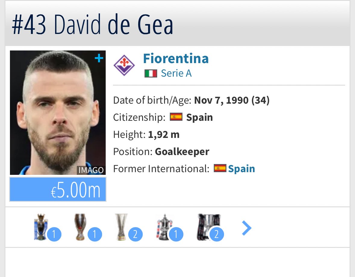 Galatasaray pushing for de gea  
<a href="/Buchi_Laba/">Buchi Laba</a>  what’s your toughest??