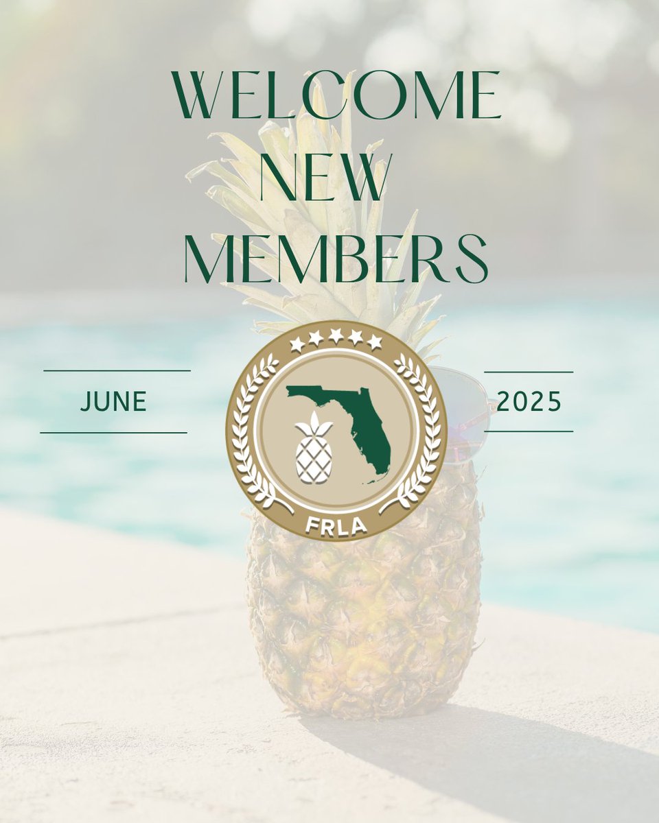 FRLAnews's tweet image. ☀️ Summer is heating up, and so is FRLA membership!
Join us in welcoming our new members from June!🍍🙌
.
.
.
#JoinFRLA #Hospitality #Tourism #LoveFL #SunshineState