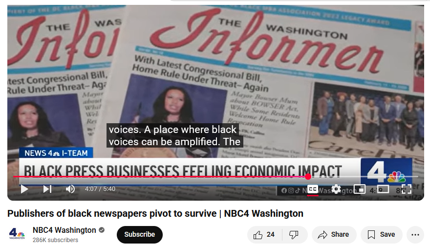 LERISmedia's tweet photo. Our @WashInformer is impacted by the dismantling of DEI and govt pull out of #advertising in race specific media outlets. Small and Disadvantaged biz only got 14% of govt advertising $ in the first place.
#discrimination @nnpa_blackpress  @nbcwashington 
https://t.co/fKKIgZ54VF https://t.co/p8XcbS7dPn