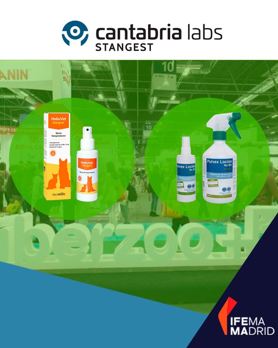 Iberzoo+Propet (@iberzoopropet) on Twitter photo 🐾 Cantabria Labs Stangest brilló en #IberzooPropet2025 con su compromiso con la innovación y el bienestar animal.
Más de 30 años ofreciendo soluciones veterinarias naturales, seguras y eficaces.
¡Gracias por acompañarnos en <a href="/IFEMA/">IFEMA MADRID</a> MADRID! 🐾 Cantabria Labs Stangest brilló en #IberzooPropet2025 con su compromiso con la innovación y el bienestar animal.
Más de 30 años ofreciendo soluciones veterinarias naturales, seguras y eficaces.
¡Gracias por acompañarnos en <a href="/IFEMA/">IFEMA MADRID</a> MADRID!