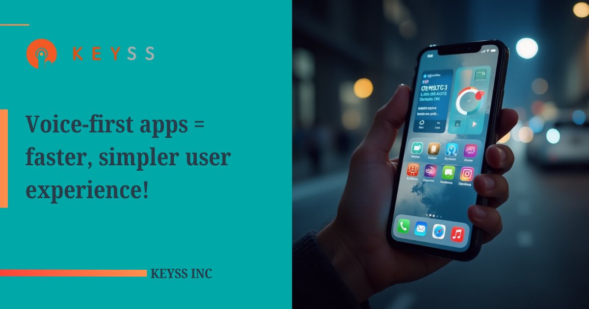 Keyssinc23's tweet photo. Voice-first apps are changing the game. Faster. Smarter. Easier.💡
Imagine doing more—just by speaking.
At KEYSS INC, we design voice-powered apps for real life. 

Let’s build better. Together.

#VoiceTech #UXDesign #AIapps #MobileInnovation #KEYSSINC https://t.co/xrbkU8HX2o