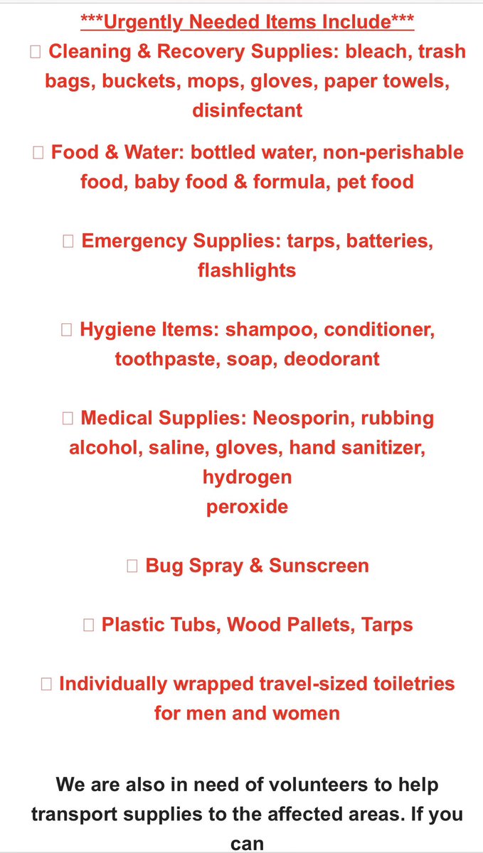 Cav Nation!  It’s our time to help our friends affected by the flooding in the Hill Country !  Coach Carter and his team are asking for your help and support to send supplies and desperately needed items to those affected.  See attached and below for items needed and the plan…