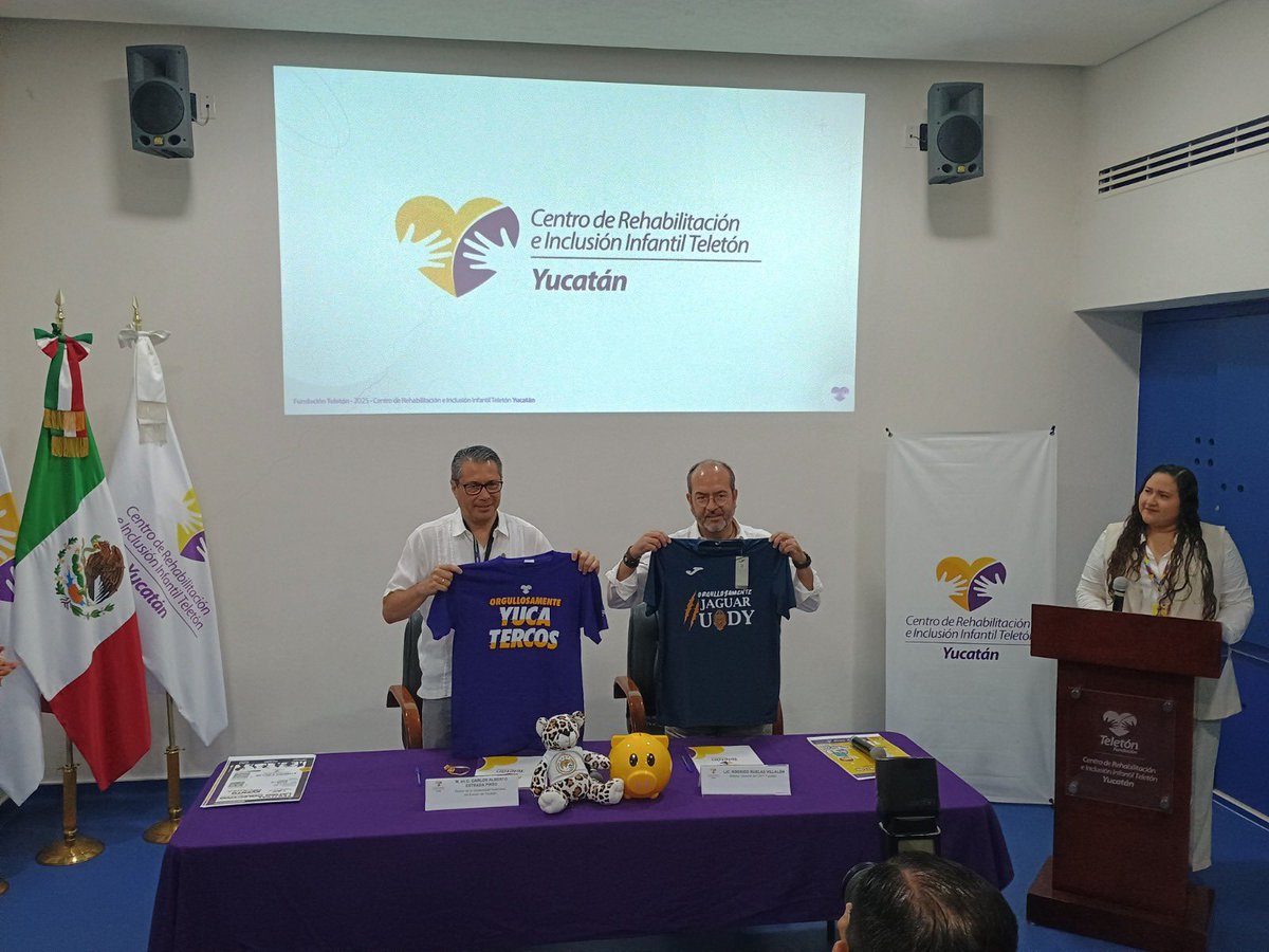 Firma de convenio de colaboración con la UADY para fortalecer las acciones de inclusión, solidaridad y responsabilidad social, en beneficio de niñas, niños y adolescentes con discapacidad.
#OrgullosamenteYucaTercos #OrgullosamenteTercos #UADY <a href="/TeletonMexico/">Teletón México</a> <a href="/UADYoficial/">UADY</a>