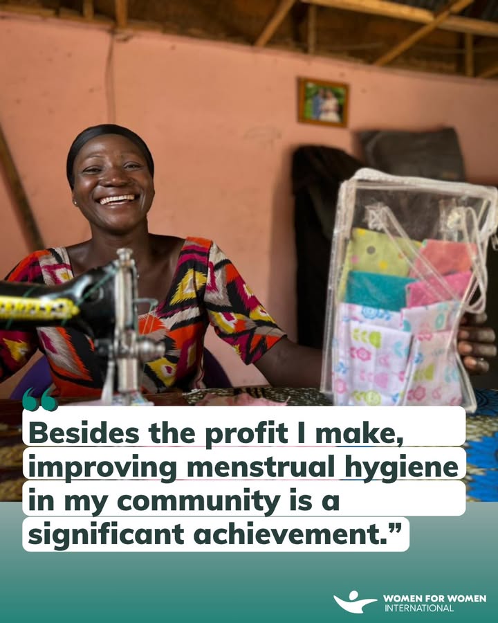 Grace, a mother of 3 from Nigeria, turned pain into purpose. Now a menstrual hygiene educator &amp; entrepreneur, she’s empowering girls with dignity &amp; changing her community.

When women rise, communities rise.

Read her story: womenforwomen.org/blogs/period-p…

#MenstrualEquity
