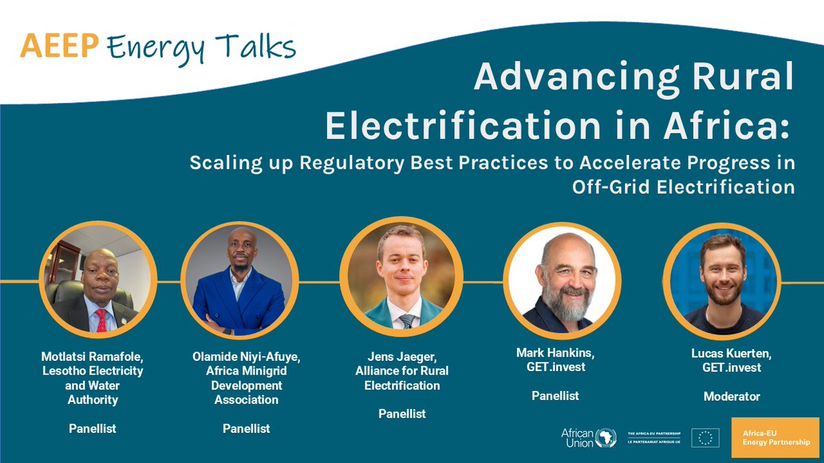 Happening Tomorrow!  

Join our esteemed panelists for the 20th #AEEPEnergyTalks on accelerating off-grid electrification through smart regulation &amp; a presentation on the new African Model Mini-Grid Tool.    

🕒 13:00 CEST / 14:00 EAT 📷 Register: lnkd.in/dRzEYjiq