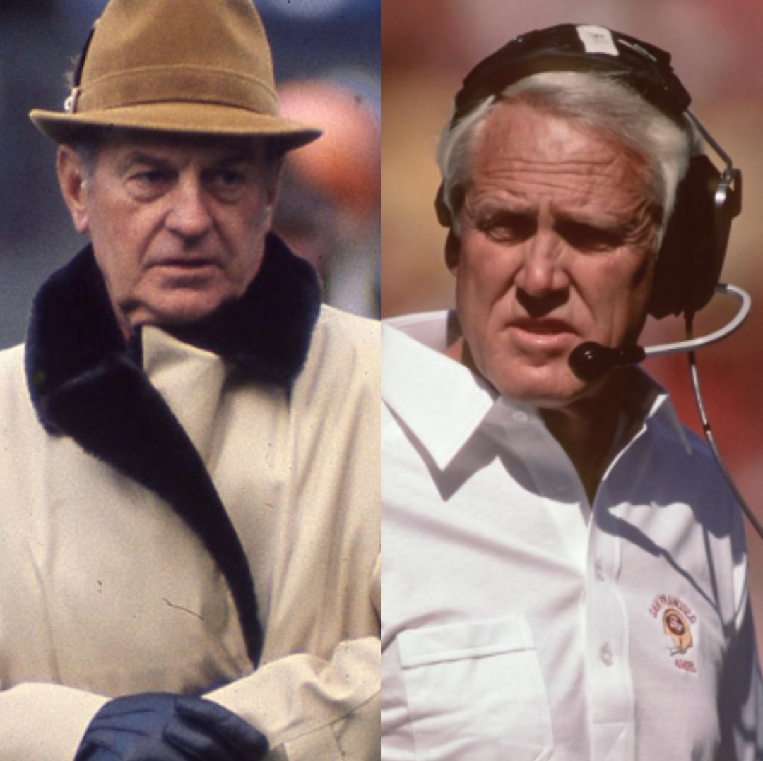 In 1975, Bill Walsh's mentor destroyed his dreams with one phone call.

Paul Brown didn't just pass him over—he secretly sabotaged Walsh.

6 years later, he beat Brown in the Super Bowl.

🧵THREAD