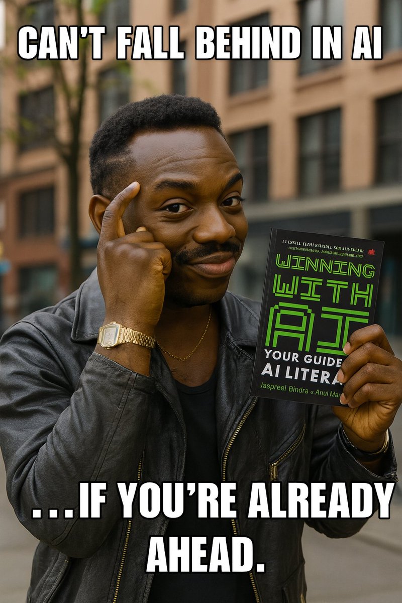 Jaspreet Bindra The Tech Whisperer (@j_bindra) on Twitter photo “Can’t fall behind AI… if you’re already ahead.”
This book is for leaders who move early, think clearly, and act before the market forces their hand.
My book "Winning with AI: Your Guide To AI Literacy" co-authored by <a href="/anujmagazine/">AI Literacy (AI&Beyond)</a> is written for leaders who don’t wait for “Can’t fall behind AI… if you’re already ahead.”
This book is for leaders who move early, think clearly, and act before the market forces their hand.
My book "Winning with AI: Your Guide To AI Literacy" co-authored by <a href="/anujmagazine/">AI Literacy (AI&Beyond)</a> is written for leaders who don’t wait for
