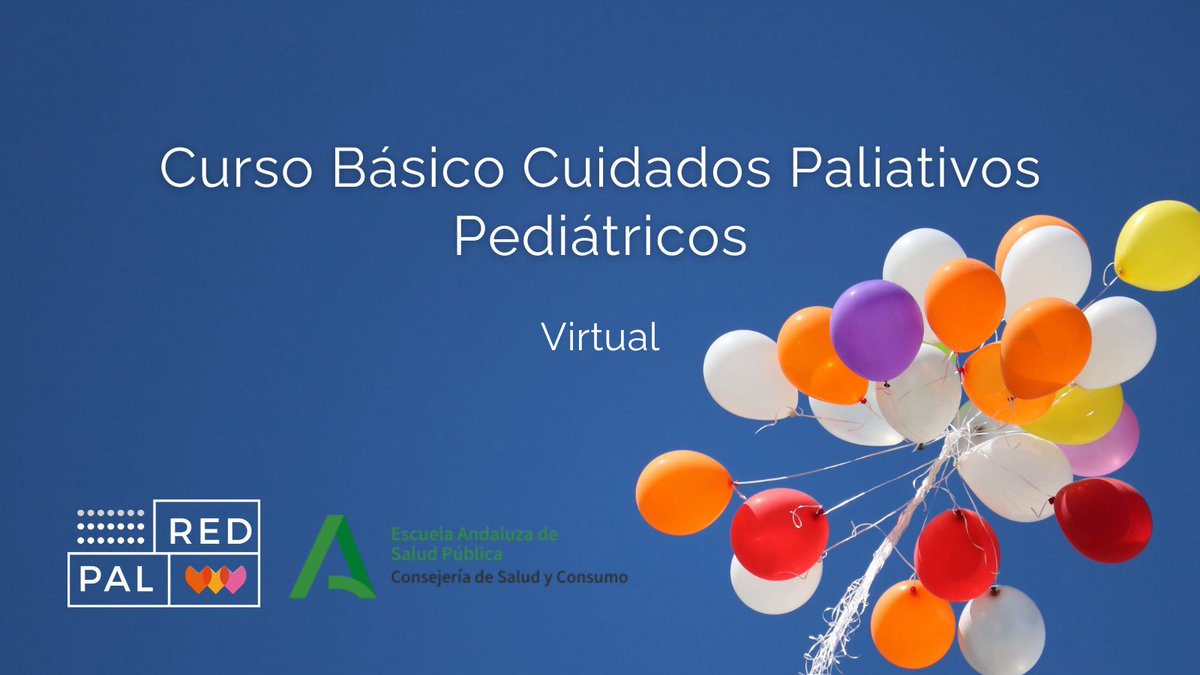 🚨2ª edición del Curso Básico de #CuidadosPaliativos Pediátricos 🌈

📌 Para profesionales de medicina/pediatría y enfermería del SSPA que atienden a niñas/os con necesidades paliativas

🗓️ 6 oct - 20 nov | 💻 30 h

🔗 ℹ️Inscripción redpal.es/curso-basico-s… redpal.es/curso-basico-s…