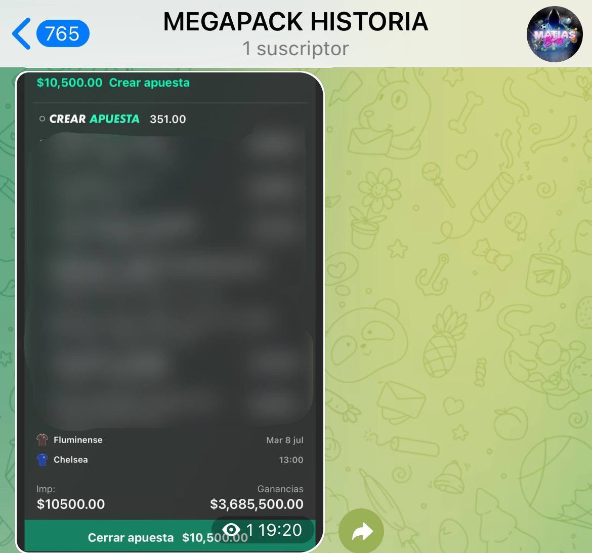 MEGA PACK DE MATIAS BETS💙
1 STAKAZO + 2 PARLAYS SOÑADORES🔥🤯

GRATIS POR MI CANAL PRINCIPAL EN TELEGRAM💙🎁

DEJA TU ❤️🗯️🔄 Y UNETE AL ENLACE DE ABAJO 👇🏻 

t.me/Los_Picks_Del_…
