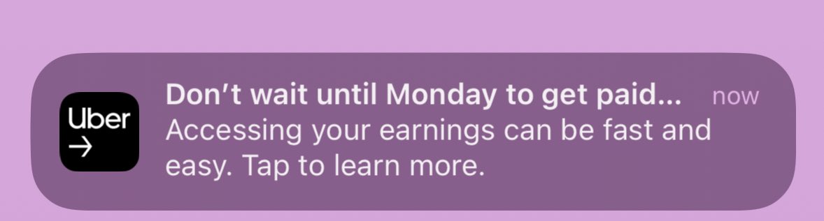 carsonbranstine's tweet image. told myself I have to break top 100 before I delete the uber driver app 😭😭🤞🏼🙅🏽♀️ motivating & slightly triggering notification to say the least hahahah