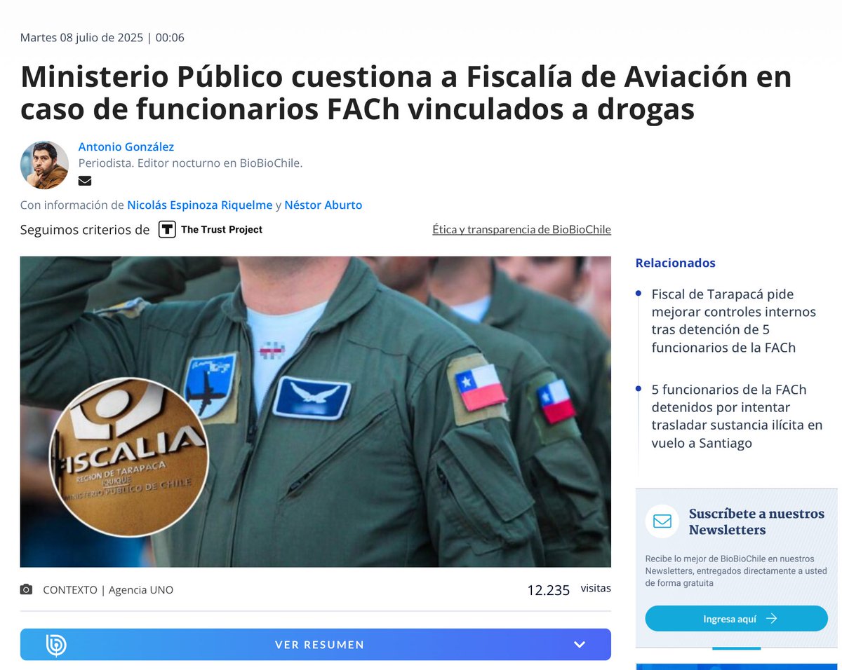 Las medidas en el caso que involucra a oficiales de la FACH con narcotráfico deben ser rigurosas, por ello más que contienda de competencia, lo que procedería derechamente es formalizar por el delito de obstrucción a la investigación al fiscal militar.