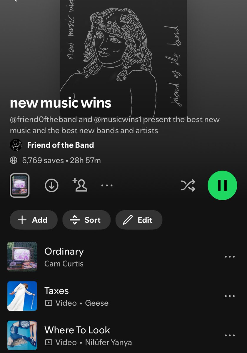 Cam Curtis’ new single “Ordinary”—inspired by the likes of Nirvana, Pixies, and Blink-182—has been added to our “new music wins” playlist 

listen here: open.spotify.com/playlist/6Ims6…

📸 @/connormadehell (ig)