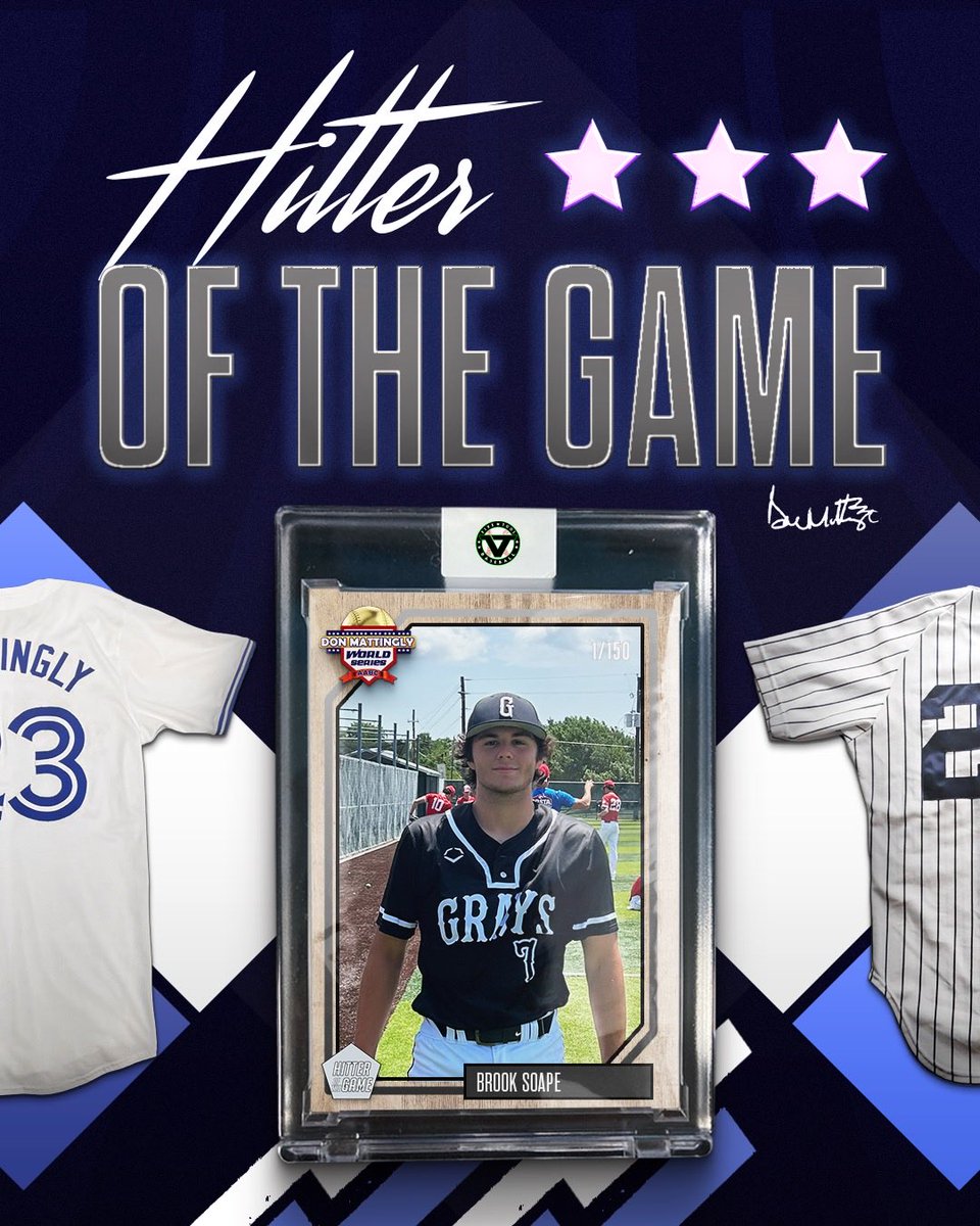 ✭Five Tool Texas✭ (@fivetooltexas) on Twitter photo #MattinglyWS F: <a href="/Tyler_GRAYS/">Tyler GRAYS Baseball</a> 2026 5, Wow Factor 2026 0
PoG: Braiden Peyton 6 IP, 5K, 2H
Hitter: <a href="/BrooksSoape/">Brooks Soape</a> 1-4, 2B, RBI, HBP #MattinglyWS F: <a href="/Tyler_GRAYS/">Tyler GRAYS Baseball</a> 2026 5, Wow Factor 2026 0
PoG: Braiden Peyton 6 IP, 5K, 2H
Hitter: <a href="/BrooksSoape/">Brooks Soape</a> 1-4, 2B, RBI, HBP