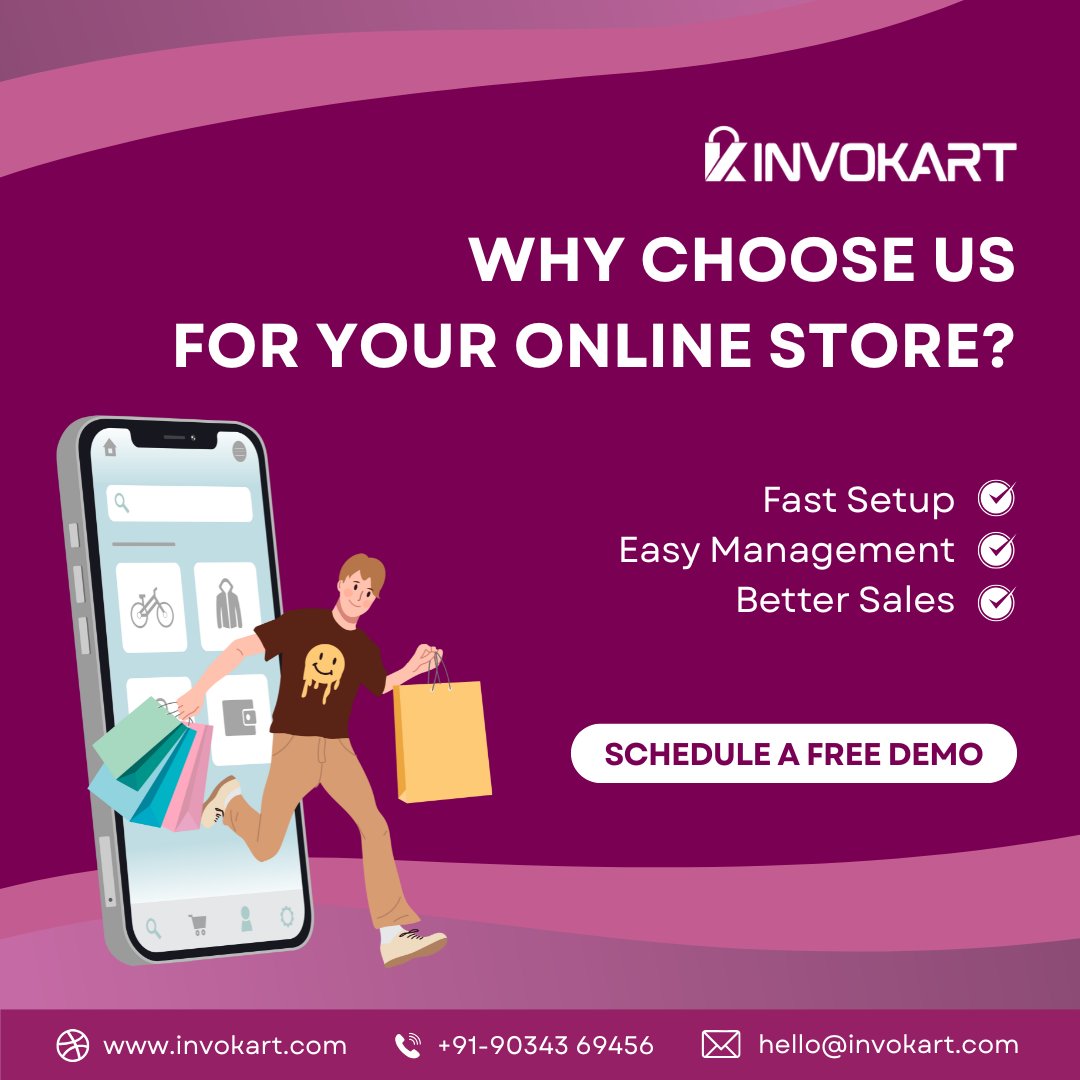 InvoKart's tweet photo. 🔒 Why is #InvoKart the Smart Choice for Your #OnlineStore Success?

InvoKart helps you create an online store, manage products easily, and deliver a seamless #shopping experience that drives results.

📞 +91-90343 69456
📧 hello@invokart.com
🌐 https://t.co/y6sw19NUxL https://t.co/rCje2xtzho