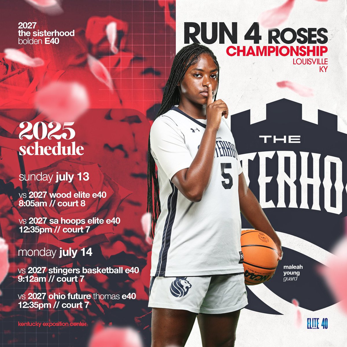 My schedule for Run4Roses Championship. 🌹🌹<a href="/TSHLadyLions/">The SisterHood Lady Lions</a>
