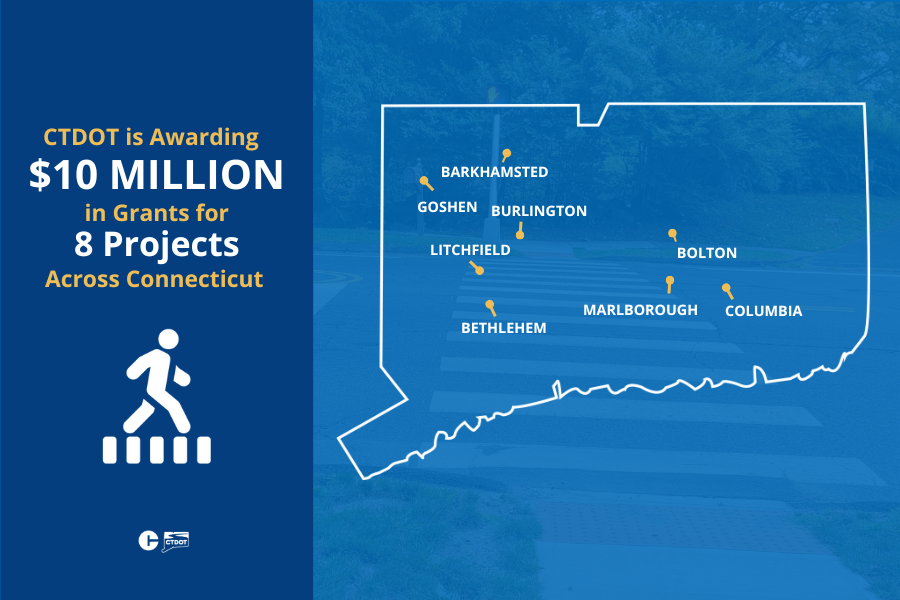 CTDOTOfficial's tweet image. More funding coming soon to #infrastructure in CT’s rural communities! Recently the @GovNedLamont and #CTDOT Commissioner Eucalitto announced $10 million in state #grants for safety improvement projects. More on the towns receiving grants: portal.ct.gov/governor/news/…
#GoodNews