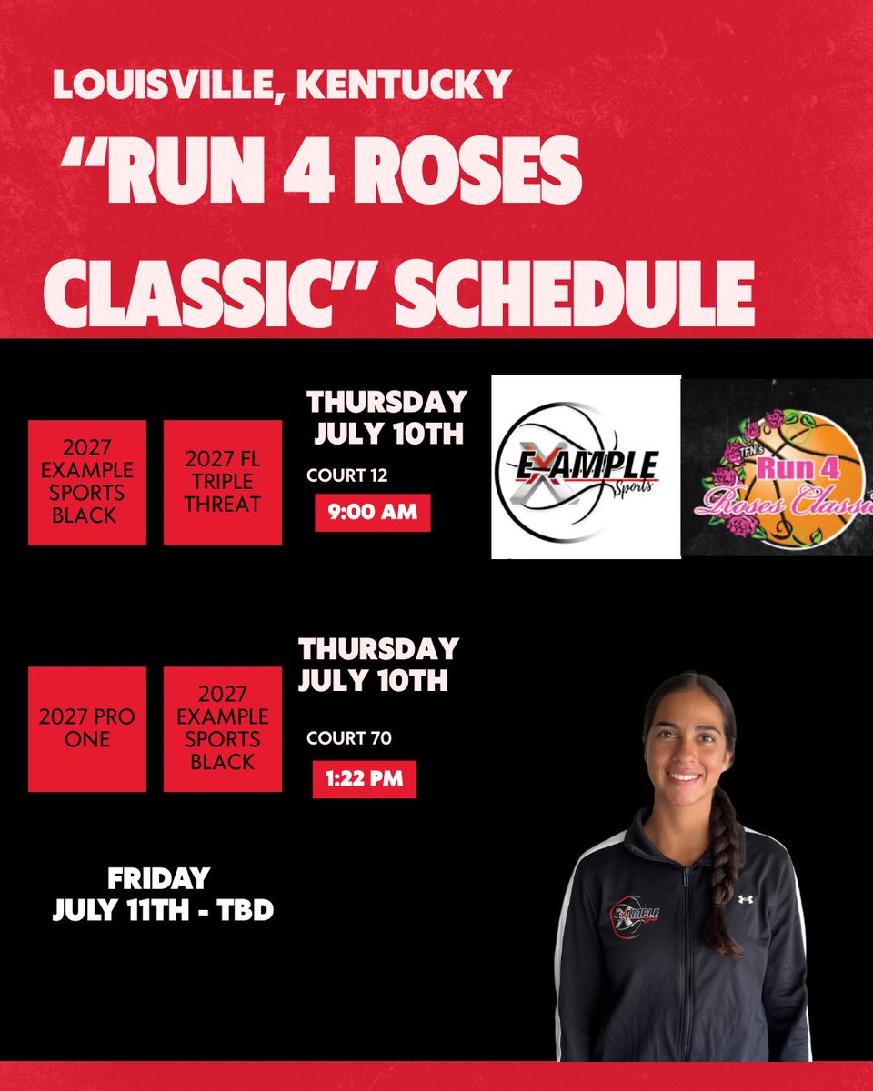 Abby Bonilla (@abbybonilla_) on Twitter photo Excited for July! Fun starts this Thursday, let’s get it!! #examplesports
<a href="/barrybradford3/">Barry Bradford</a> <a href="/TFNsRun4Roses/">TFN's Run 4 Roses</a> Excited for July! Fun starts this Thursday, let’s get it!! #examplesports
<a href="/barrybradford3/">Barry Bradford</a> <a href="/TFNsRun4Roses/">TFN's Run 4 Roses</a>