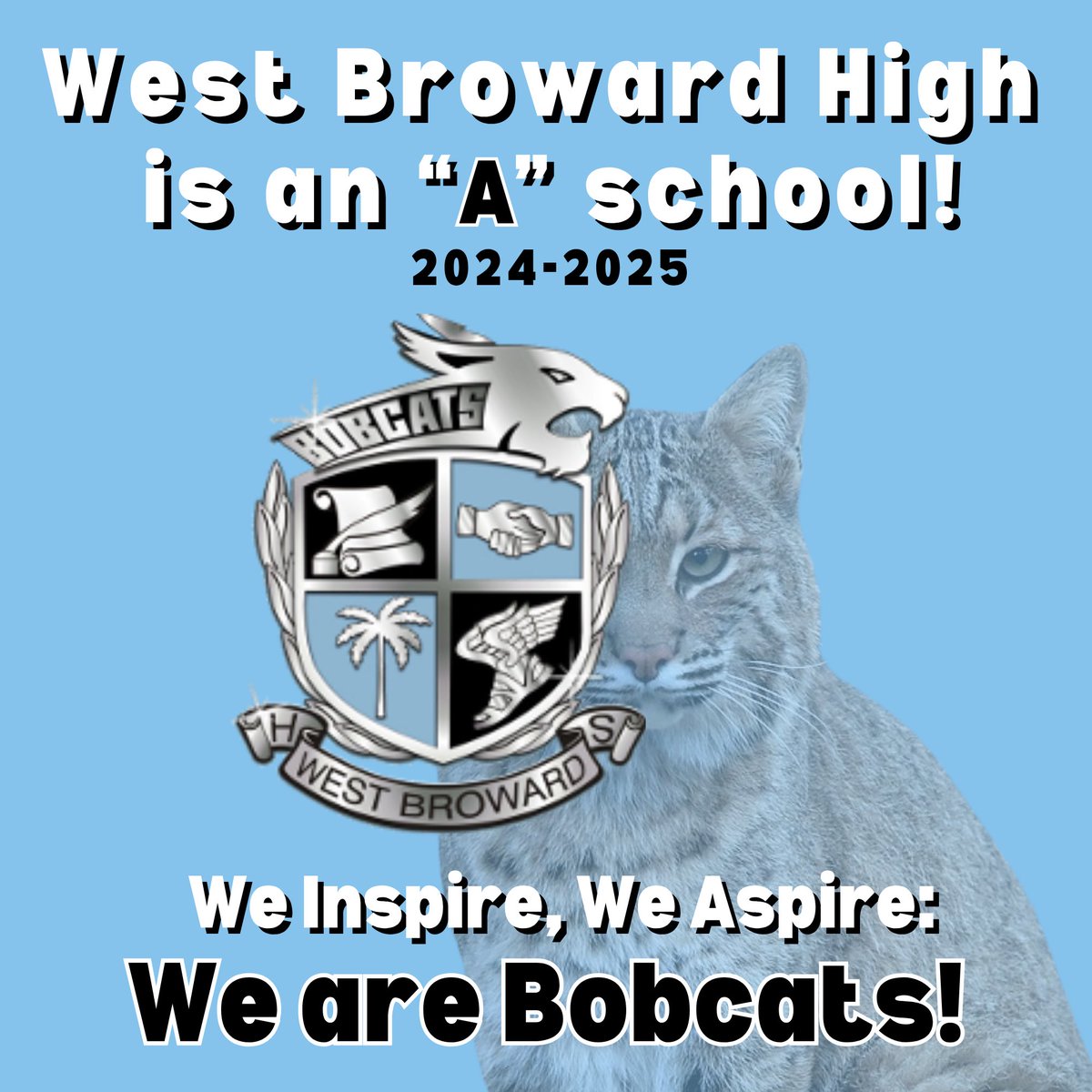 West Broward High (@westbrowardhigh) on Twitter photo 🎉 West Broward High is an “A” rated school for 2024-2025! 🎉
Our Bobcat community continues to shine through hard work, dedication, and excellence. 🩵🐾
Thank you to our students, teachers, staff, and families for making this achievement possible. <a href="/WBPrincipal/">Mrs. Bristol</a> <a href="/DionneSterlingX/">Dionne Sterling, Ed.S.</a> 🎉 West Broward High is an “A” rated school for 2024-2025! 🎉
Our Bobcat community continues to shine through hard work, dedication, and excellence. 🩵🐾
Thank you to our students, teachers, staff, and families for making this achievement possible. <a href="/WBPrincipal/">Mrs. Bristol</a> <a href="/DionneSterlingX/">Dionne Sterling, Ed.S.</a>