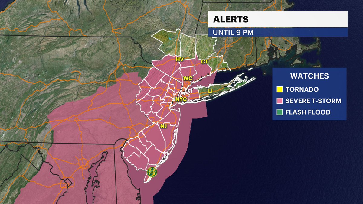 Severe Thunderstorm Watch for parts of the tristate now through 9 pm! 

Stay weather aware through this evening. We could see strong to severe thunderstorms with damaging wind and localized flash flooding this afternoon and into this evening.