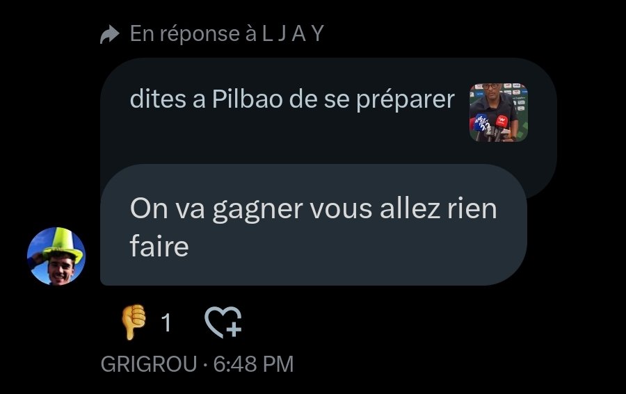 PwitterHate's tweet image. 🔴 GRIGROU ALLUME LA FLAMME AVANT PILBAO-PAPOLI !

Revenez vers ce tweet à la fin du match. 📅