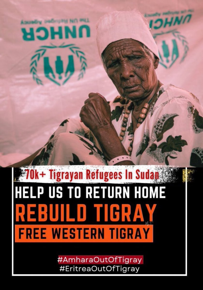 2.8 + million people in Tigray have been internally displaced, and over 70k of thousands have crossed borders into Sudan seeking refuge. Free All Tigray so IDPs can return home.