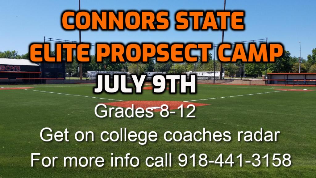 ConnorsBaseball's tweet image. Still time to register
Elite Prospect Camp Wednesday July 9th
Grades 8-12. Get on a college coaches radar
For more info call 918-441-3158
Register Online playnsports.com/organization/c…