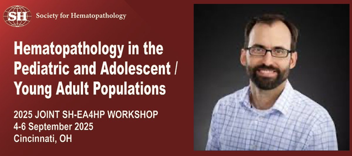 SocforHemepath (@socforhemepath) on Twitter photo Join us at the 2025 SH-EA4HP Workshop, Sept. 4-6 in Cincinatti. On 9/5, Dr. Jeffrey Klco MD, PhD, will speak about āAdvances in the Molecular Characterization of Pediatric AML.āĀ Ā For more information: society-for-hematopathology.org/2025/index.phpĀ #SH25 #leusm #hemepath Join us at the 2025 SH-EA4HP Workshop, Sept. 4-6 in Cincinatti. On 9/5, Dr. Jeffrey Klco MD, PhD, will speak about āAdvances in the Molecular Characterization of Pediatric AML.āĀ Ā For more information: society-for-hematopathology.org/2025/index.phpĀ #SH25 #leusm #hemepath