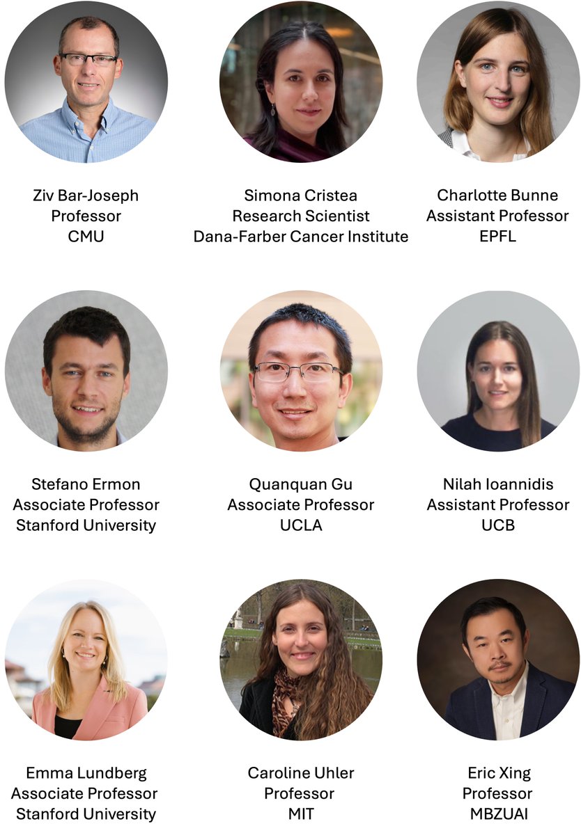 cmuptx's tweet image. We are excited to organize NeurIPS 2025 2nd Workshop on Multi-modal Foundation Models and Large Language Models for Life Sciences.
The workshop features a stellar lineup of invited speakers, including Ziv Bar-Joseph, Charlotte Bunne @_bunnech , Simona Cristea @simocristea ,…
