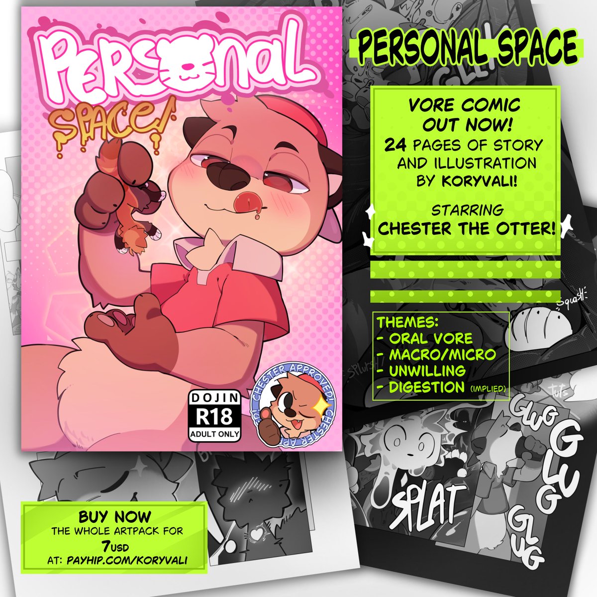 ✨HERE WE GO EVERYONE ✨
Comic is all finished and ready for you to get it and read!
It is a digital art pack of about 24 pages! hope you all like it ❤️
payhip.com/koryvali this is the link for the store!