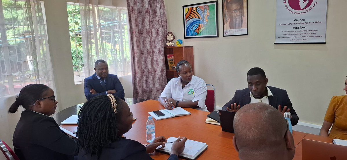 APCAssociation's tweet image. @APCAssociation today met with @PCAUganda, @Humanitera from USA + Nama Health & Wellness Centre on building #CompassionateCommunities in health systems. @DrLuyirika @EveNamisango @MarkMwesiga @joyce_zalwango @irumbalisa
